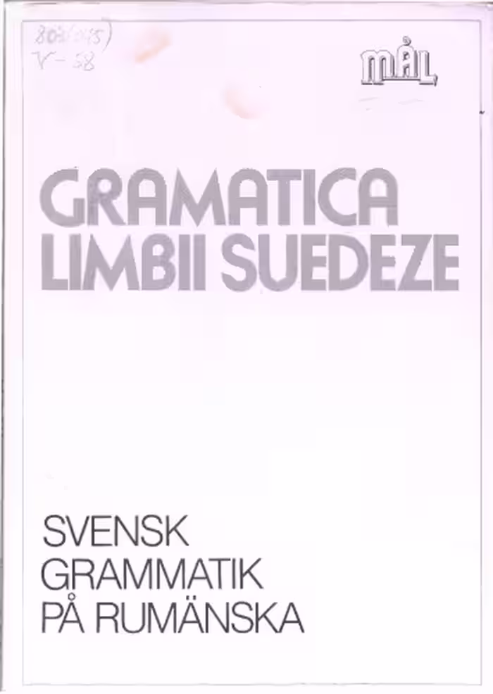 خرید و دانلود نسخه کامل کتاب Gramatica limbii suedeze