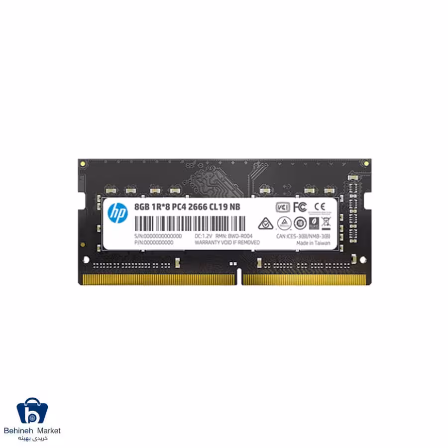رم لپ‌تاپ اچ پی مدل S1 8GB DDR4-2666MHz-cl19-Single Channel