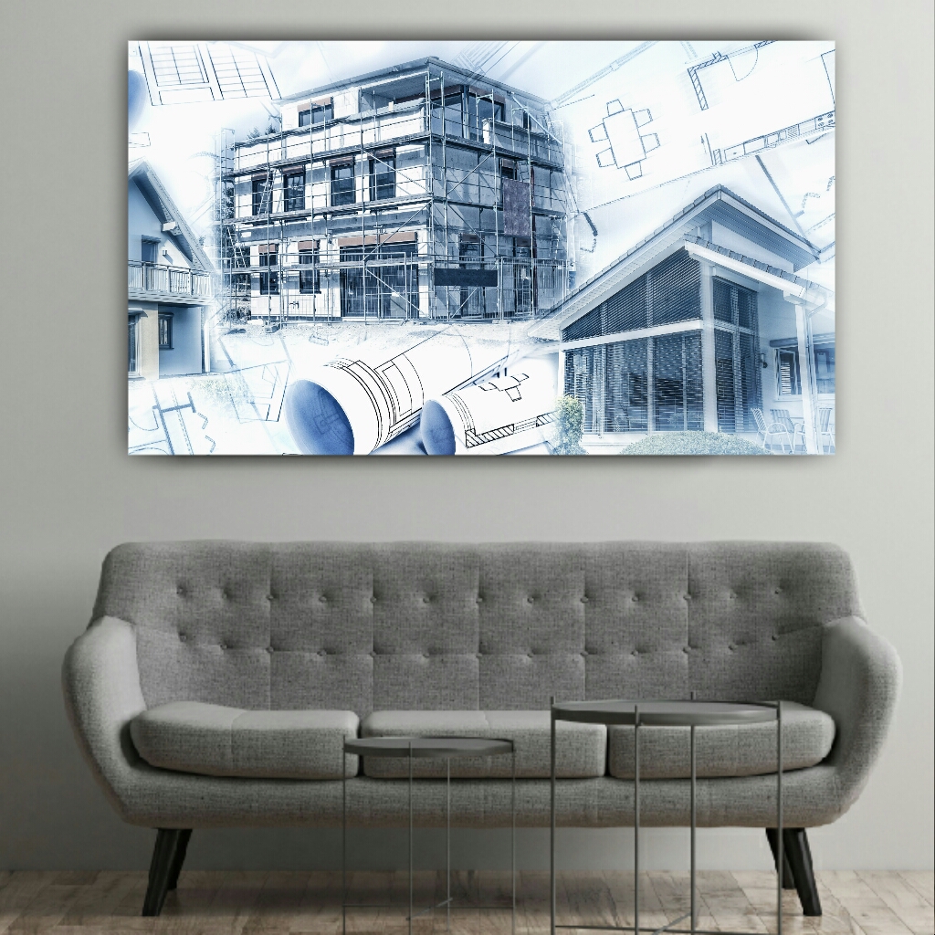 تابلو شاسی طرح مدرن مهندس ساختمان کدBL155