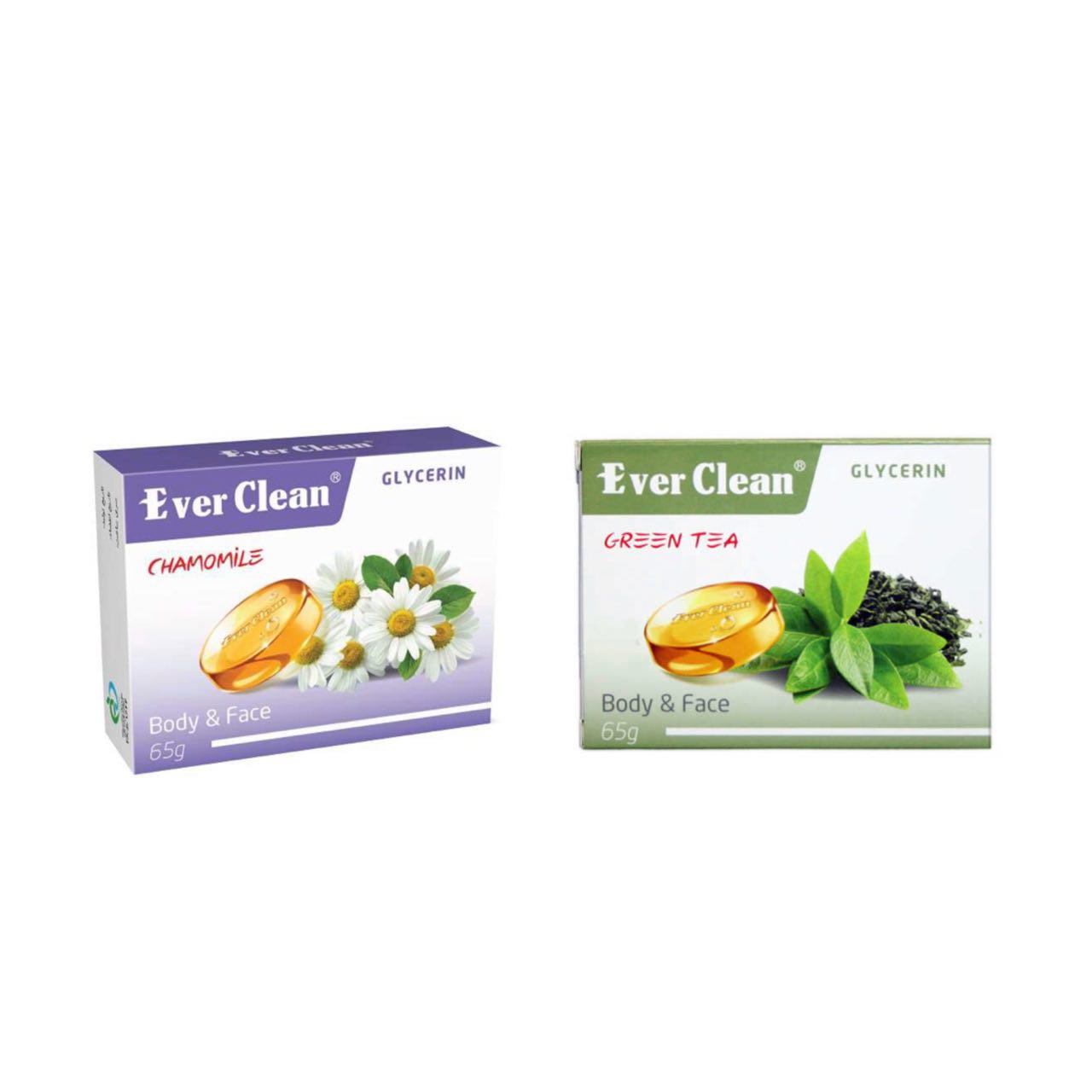 صابون شستشو اورکلین مدل بابونه و چای سبز وزن 65 گرم بسته 2 عددی