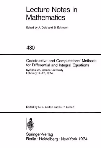 خرید و دانلود نسخه کامل کتاب Constructive And Computational Methods For Differential And Integral Equations