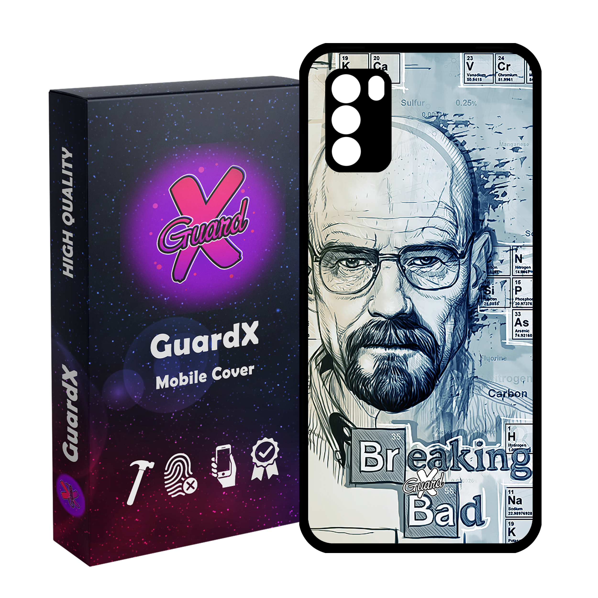 کاور گارد ایکس طرح Breaking Bad مدل Glass10202 مناسب برای گوشی موبایل شیائومی Poco M3