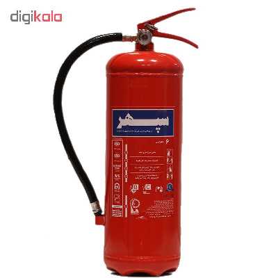 کپسول آتش نشانی پودر و گاز سپهر کد P123 وزن 6 کیلوگرم