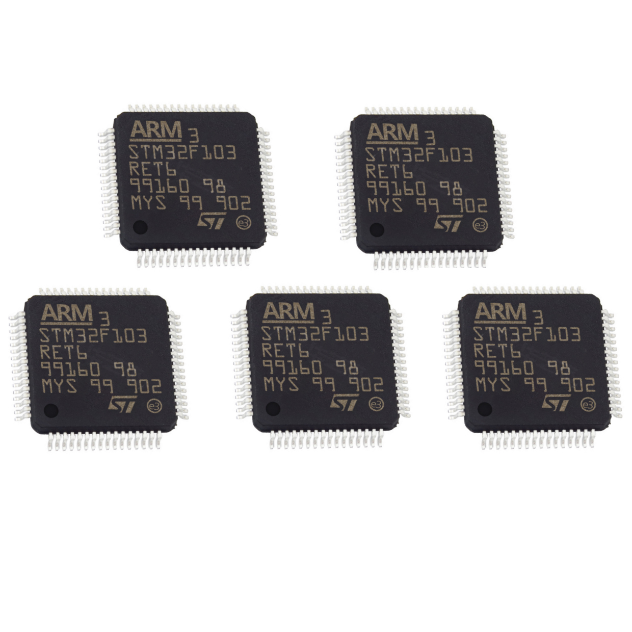  میکروکنترلر اس تی مایکروالکترونیکس مدل STM32F103RE بسته 5 عددی