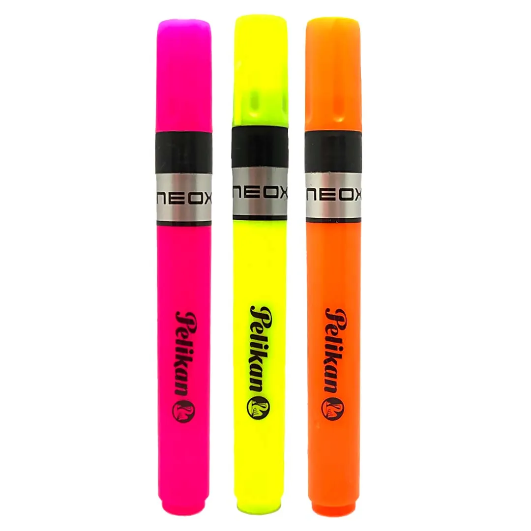 ماژیک علامت گذار پلیکان مدل رنگارنگ neox3 بسته 3 عددی