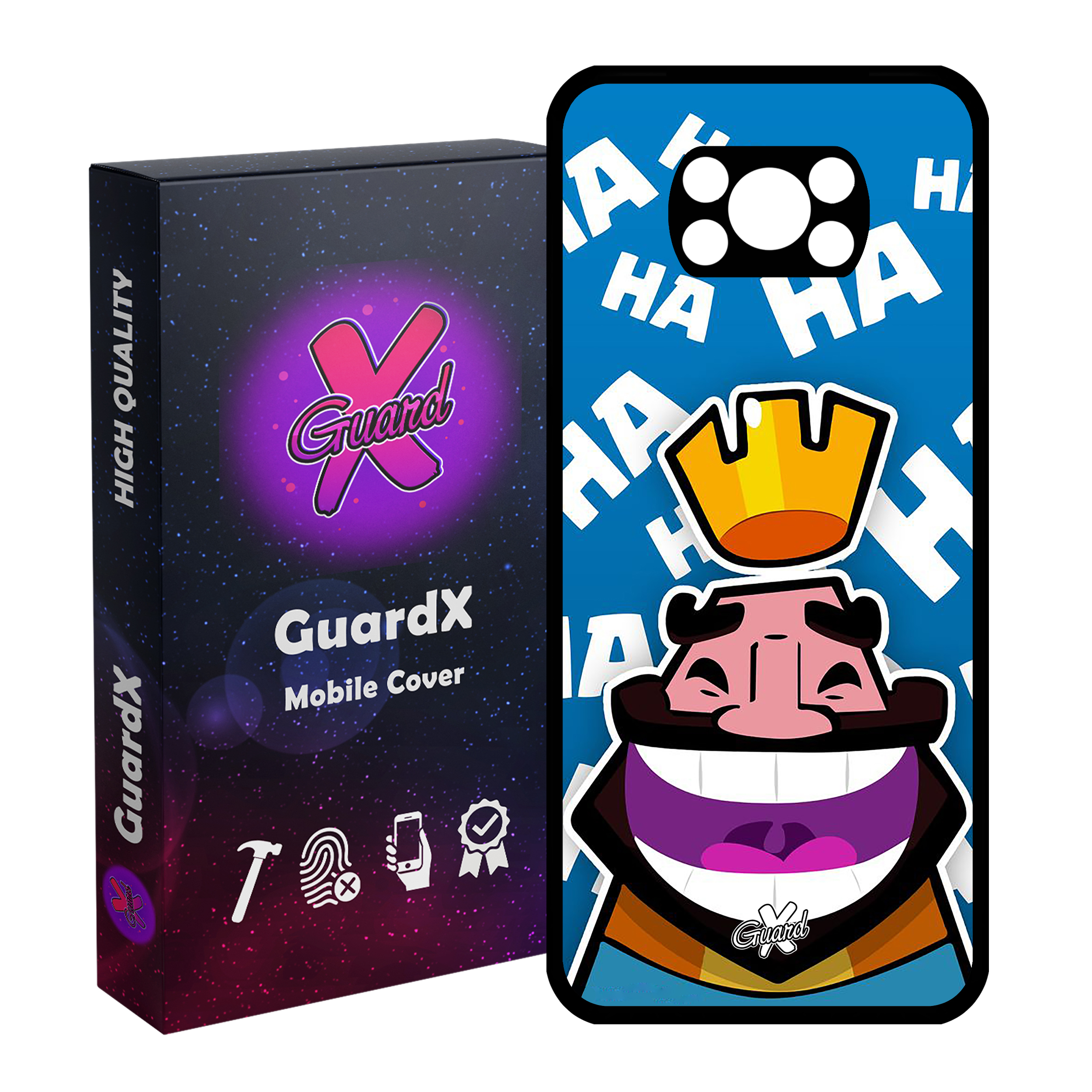 کاور گارد ایکس طرح Clash Royale مدل Glass10036 مناسب برای گوشی موبایل شیائومی Poco X3 Pro