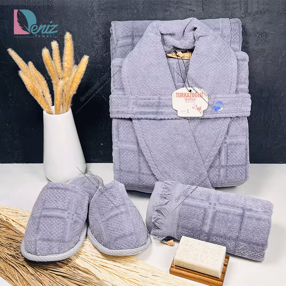 حوله ست یک نفره سه تکه مارتا رنگ بنفش