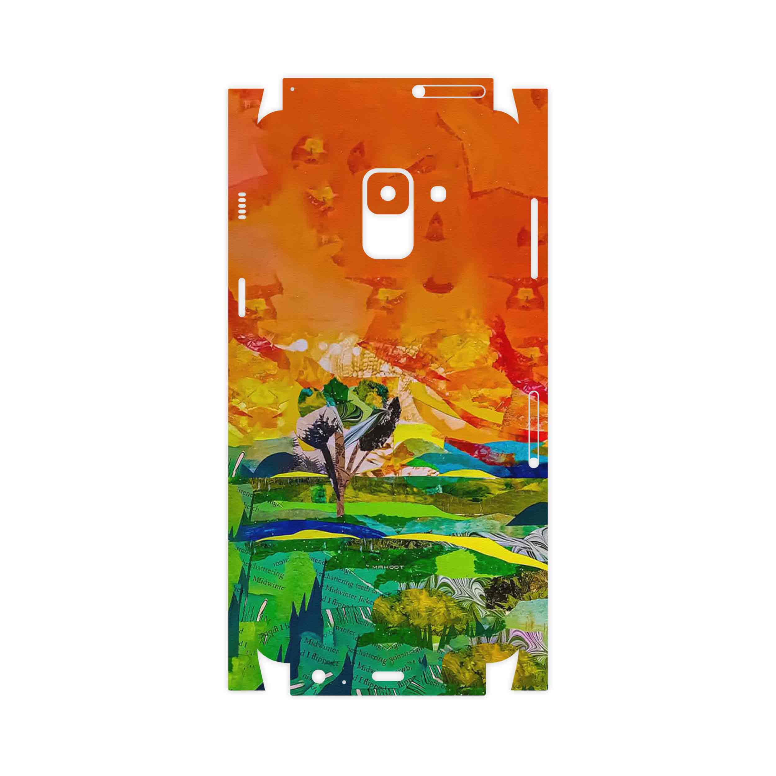 برچسب پوششی ماهوت مدل Collage of Painting-FullSkin مناسب برای گوشی موبایل سامسونگ Galaxy A8 2018