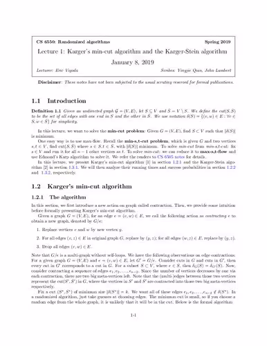 خرید و دانلود نسخه کامل کتاب Lecture Notes for CS 6550: Advanced Graduate Algorithms (Randomized and Approximation Algorithms)