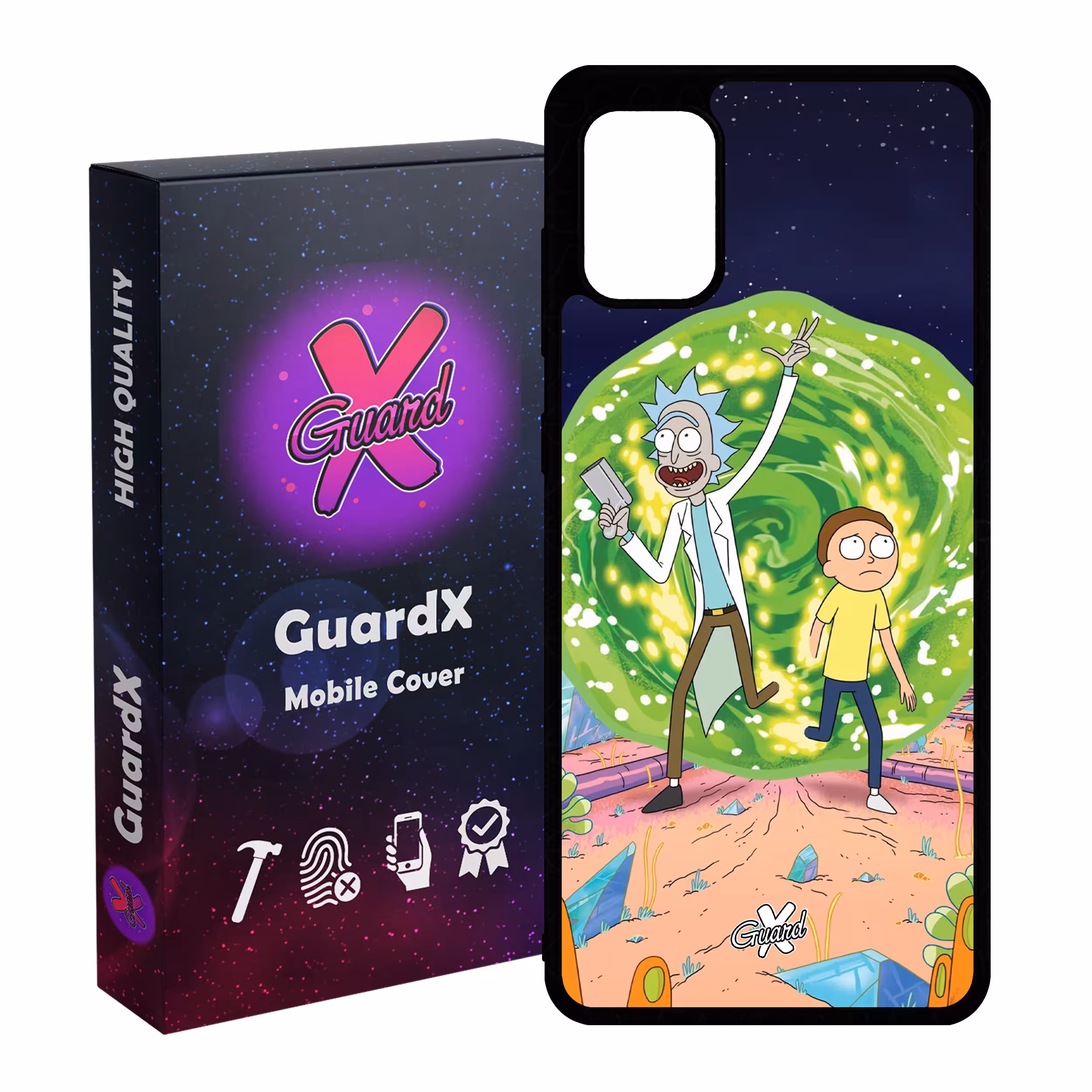 کاور گارد ایکس طرح Rick and Morty مدل Glass10190 مناسب برای گوشی موبایل سامسونگ Galaxy A31