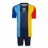 ست پیراهن شورت فوتبال تمرینی بارسلونا نایک 2023-2022 AKS | زرد/سرمه ای