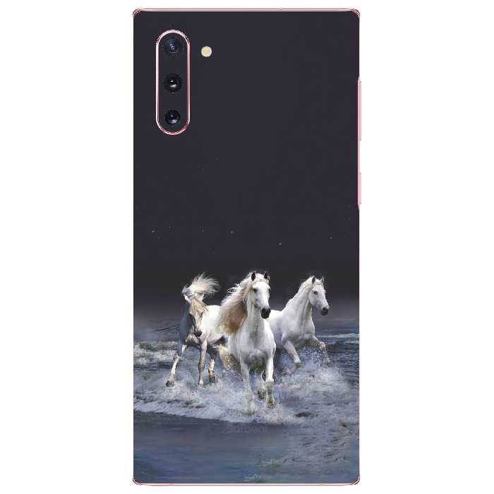 برچسب پوششی سلبیت مدلWhite Hoursesمناسب برای گوشی موبایل سامسونگ Galaxy Note 10