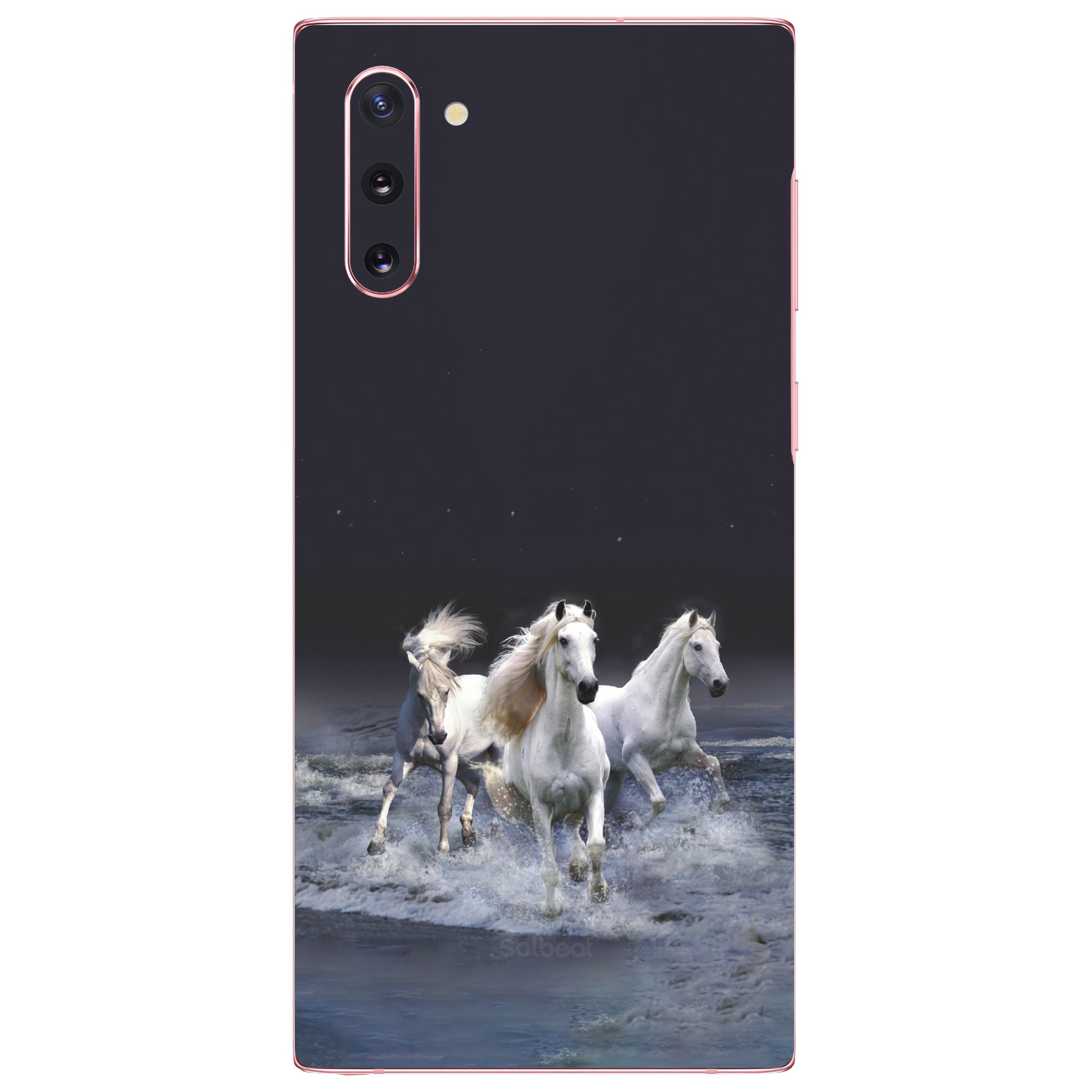 برچسب پوششی سلبیت مدلWhite Hoursesمناسب برای گوشی موبایل سامسونگ Galaxy Note 10