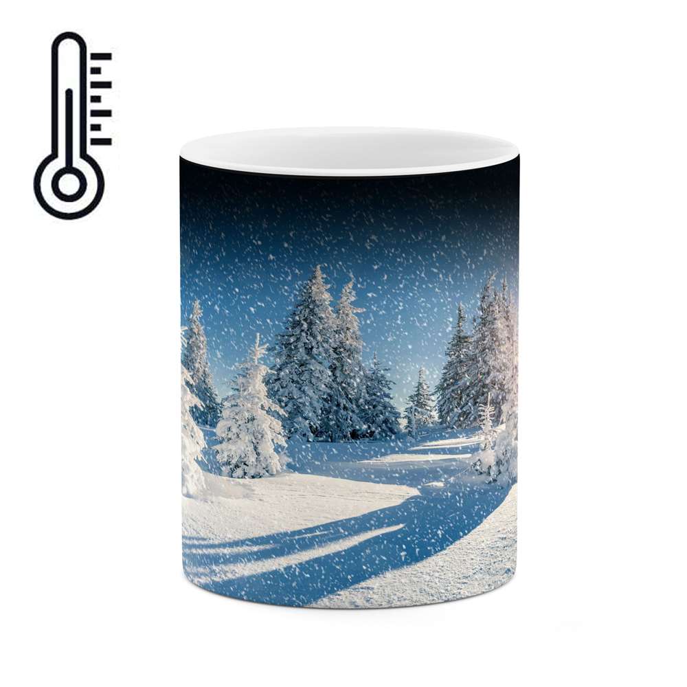 ماگ حرارتی کاکتی طرح منظره برفی مدل mgh14926