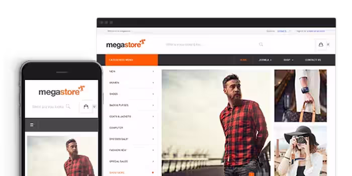 دانلود قالب JA Megastore راستچین برای جوملا