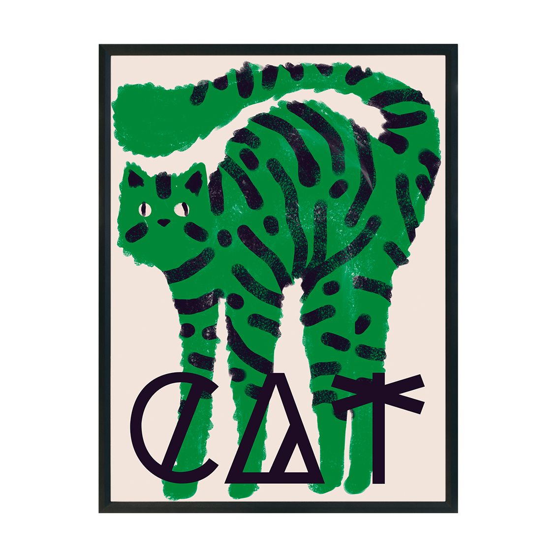 تابلو نقاشی رنگ روغن مدل کت