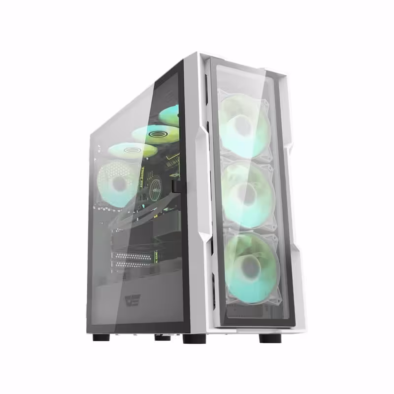کیس کامپیوتر دارک فلش مدل DK431 Glass E-ATX WH