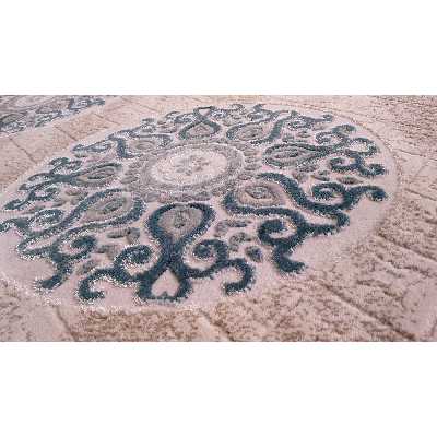 فرش ماشینی زمرد مشهد کد KR29 زمینه کرم