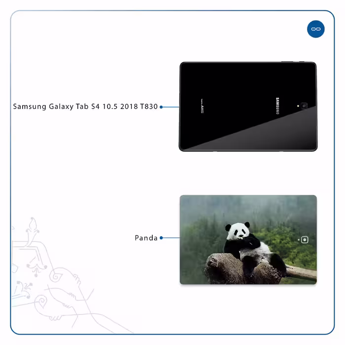 برچسب پوششی ماهوت مدل Panda مناسب برای تبلت سامسونگ Galaxy Tab S4 10.5 2018 T830