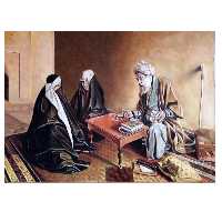 نقاشی گچ پاستل طرح رمال کد 1012