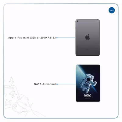 برچسب پوششی ماهوت مدل NASA-Astronaut مناسب برای تبلت اپل iPad mini (GEN 5) 2019 A2133