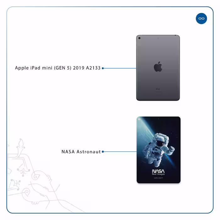 برچسب پوششی ماهوت مدل NASA-Astronaut مناسب برای تبلت اپل iPad mini (GEN 5) 2019 A2133