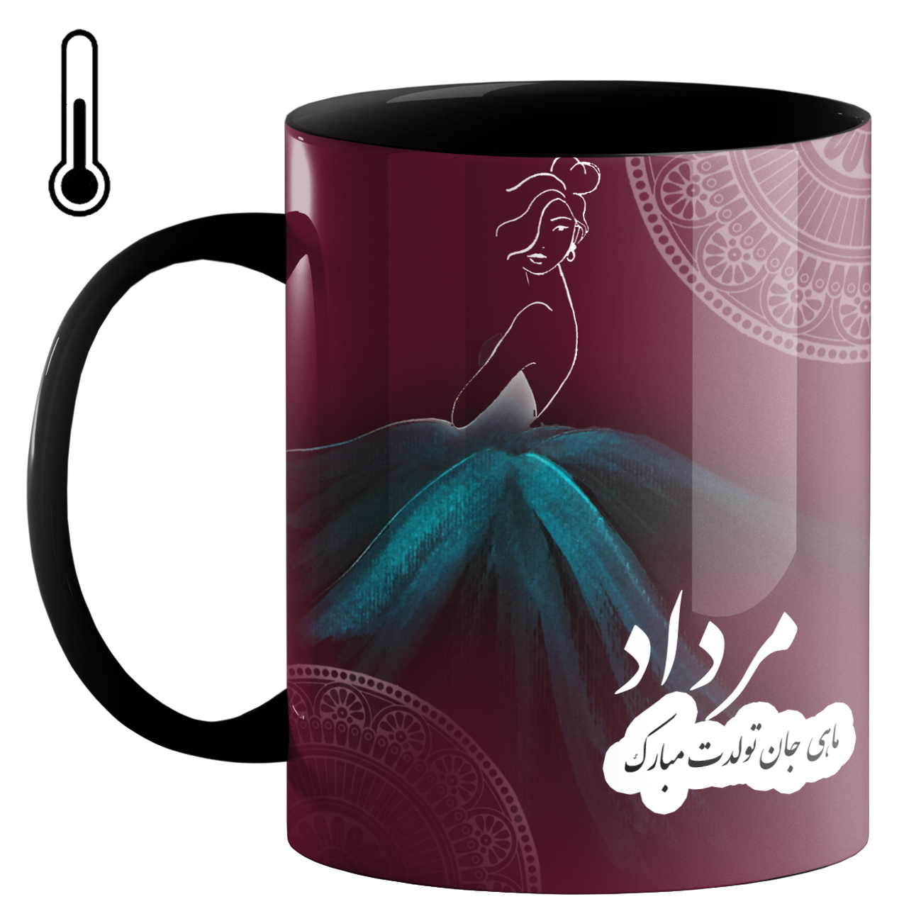 ماگ حرارتی طرح ماه تولد مرداد کد 60