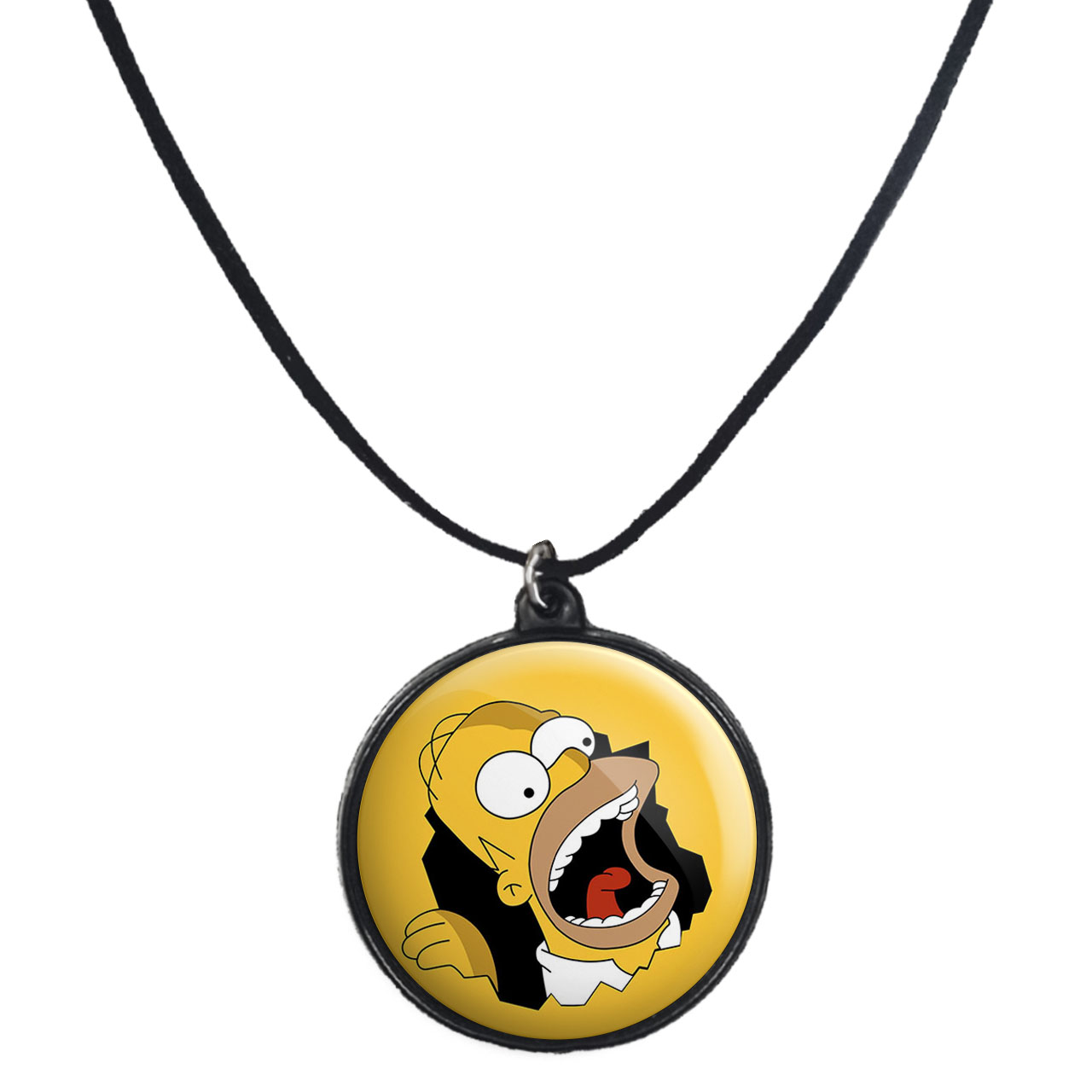 گردنبند پرمانه طرح سیمپسون ها کد pmb.21307 مدل دو طرفه