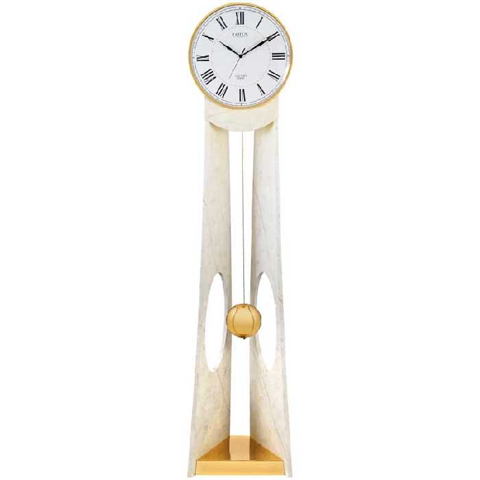 ساعت کنارسالنی چوبی-فلزی لوتوس کد محصول: WFC-14142-GRANVILLE-WG&GRAY&BLACK