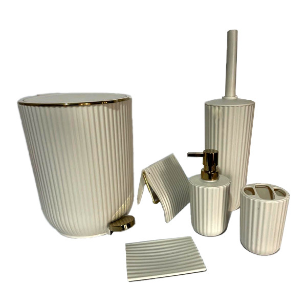 ست سرویس بهداشتی 6 پارچه همارا مدل پدالی زبرا | کالا مکس