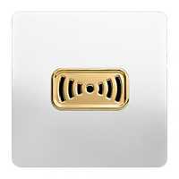 زنگ آسیا الکتریک مدل کریستال سفید-طلایی 