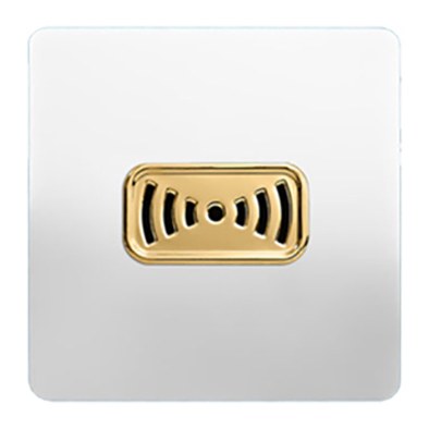 زنگ آسیا الکتریک مدل کریستال سفید-طلایی 