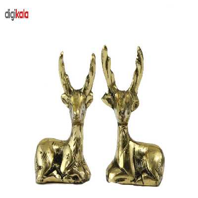 مجسمه مدل گوزن کد AL-20030047 مجموعه 2 عددی