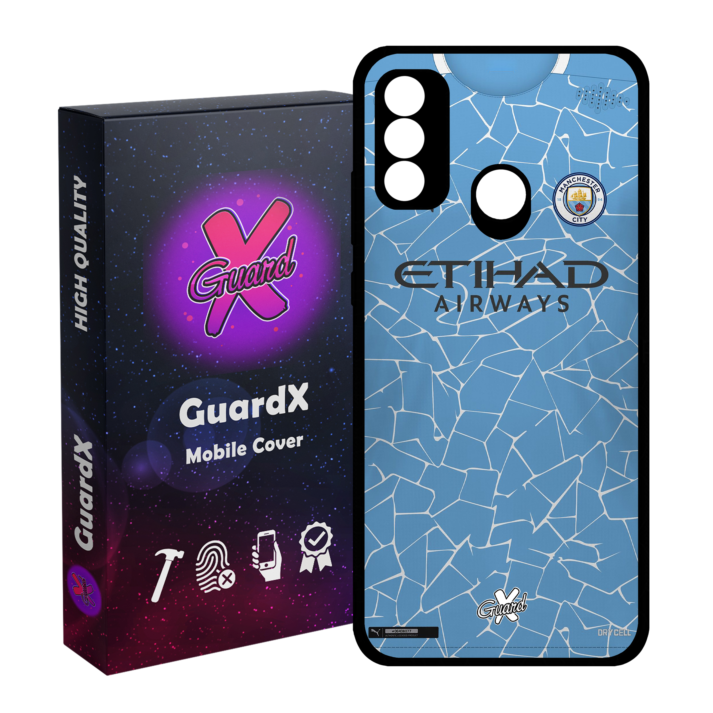 کاور گارد ایکس طرح Manchester City مدل Glass10249 مناسب برای گوشی موبایل هوآوی P Smart 2020