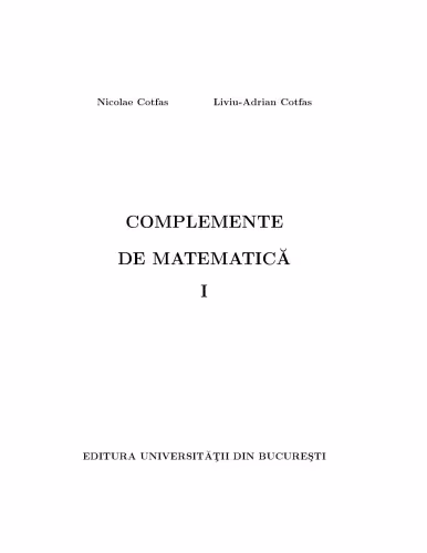 خرید و دانلود نسخه کامل کتاب Complemente de Matematica