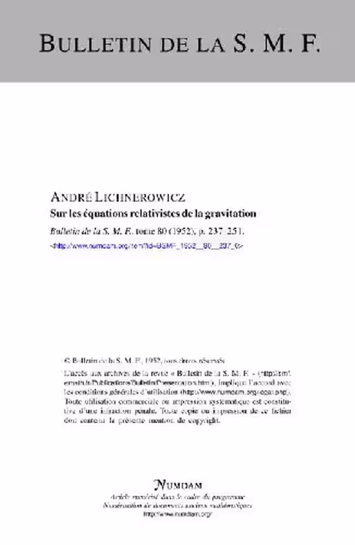 خرید و دانلود نسخه کامل کتاب Sur les equations relativistes de la gravitation
