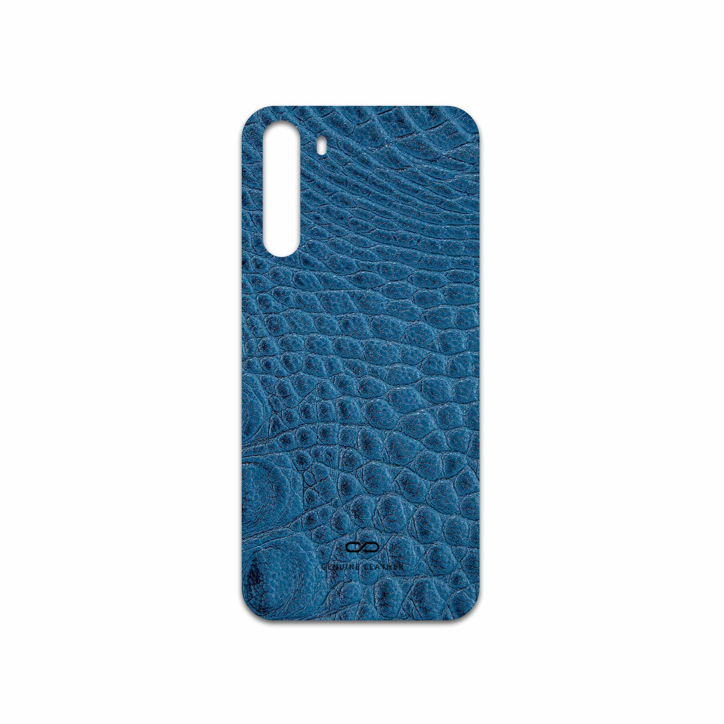 برچسب پوششی ماهوت مدل Blue-Crocodile-Leather مناسب برای گوشی موبایل جی پلاس X10