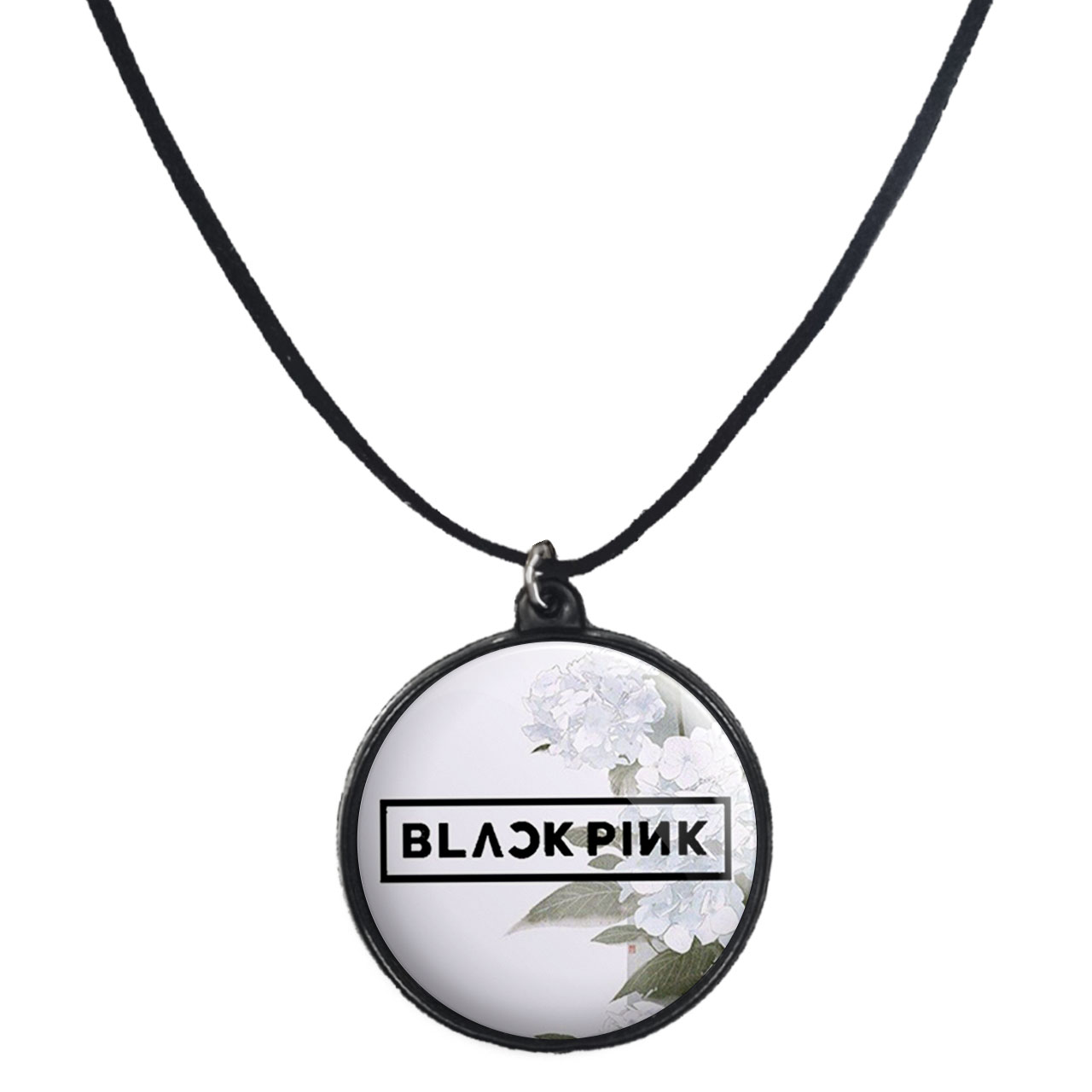 گردنبند پرمانه طرح بلک پینک کد pmb.17823 مدل دو طرفه