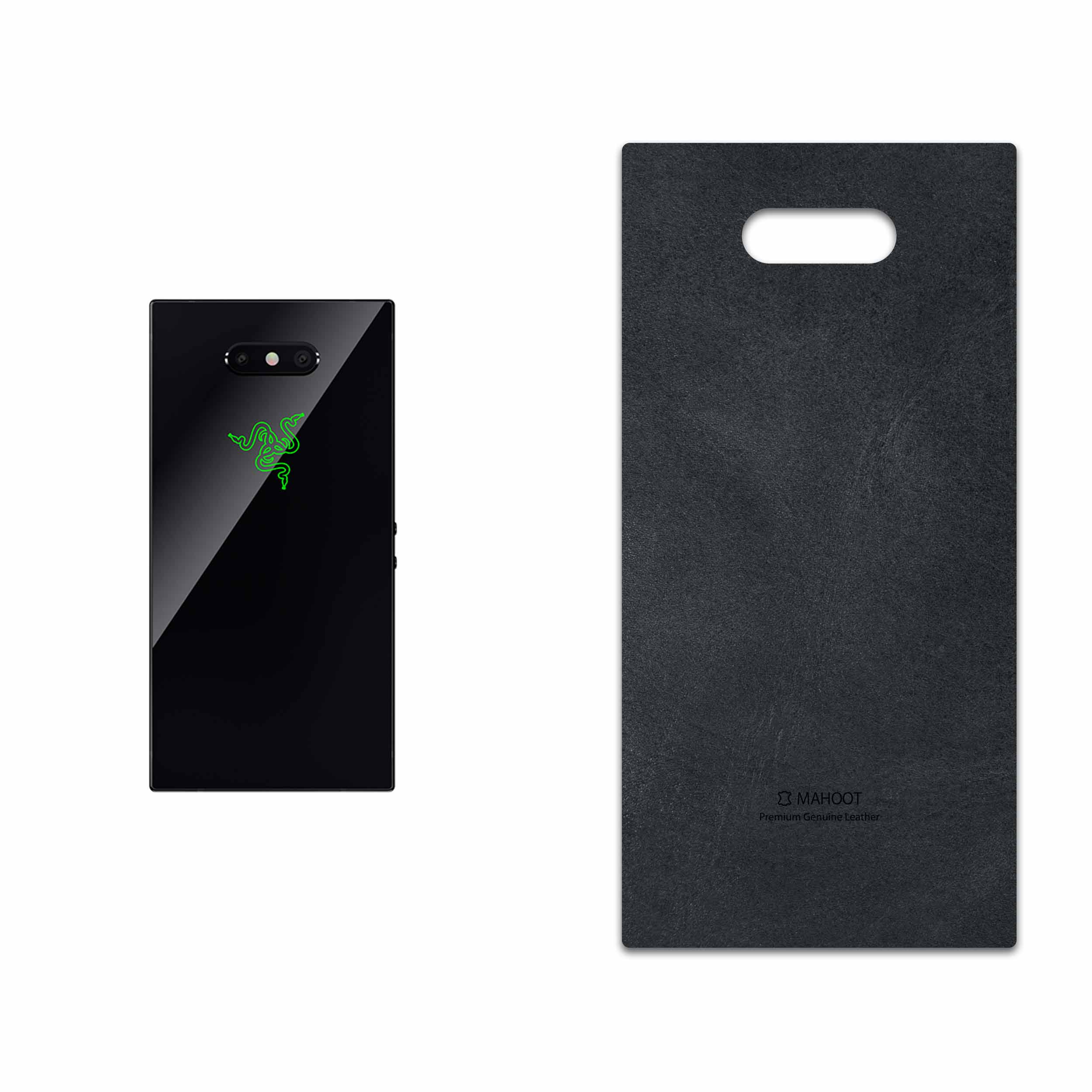 برچسب پوششی ماهوت مدل Graphite Buffalo Leather مناسب برای گوشی موبایل ریزر Phone 2