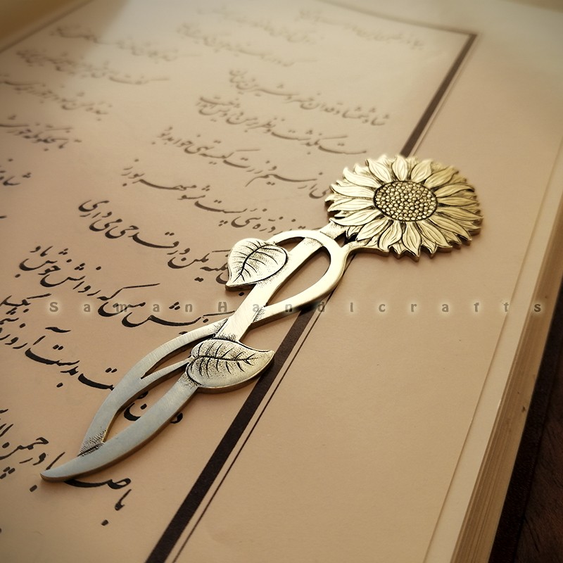 نشان کتاب (بوکمارک) برنجی دستساز  با طرح متنوع (پرنده، گربه، حروف و...) 