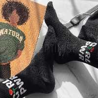 جوراب Grl Pwr ساقدار زمینه مشکی اسپرت نخ پنبه گرل پاور