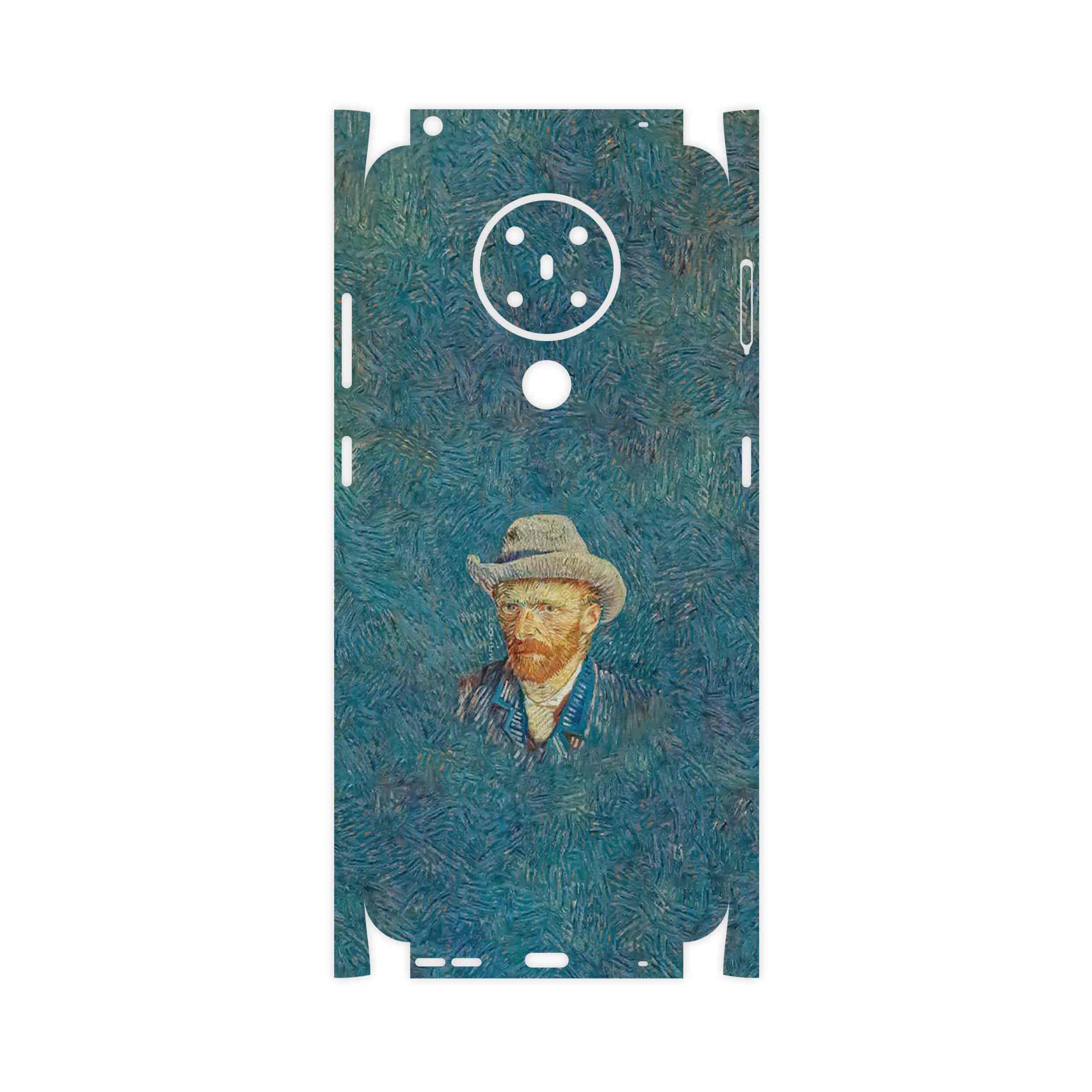 برچسب پوششی ماهوت مدل Self portrait with a gray felt hat-FullSkin مناسب برای گوشی موبایل نوکیا 5.3