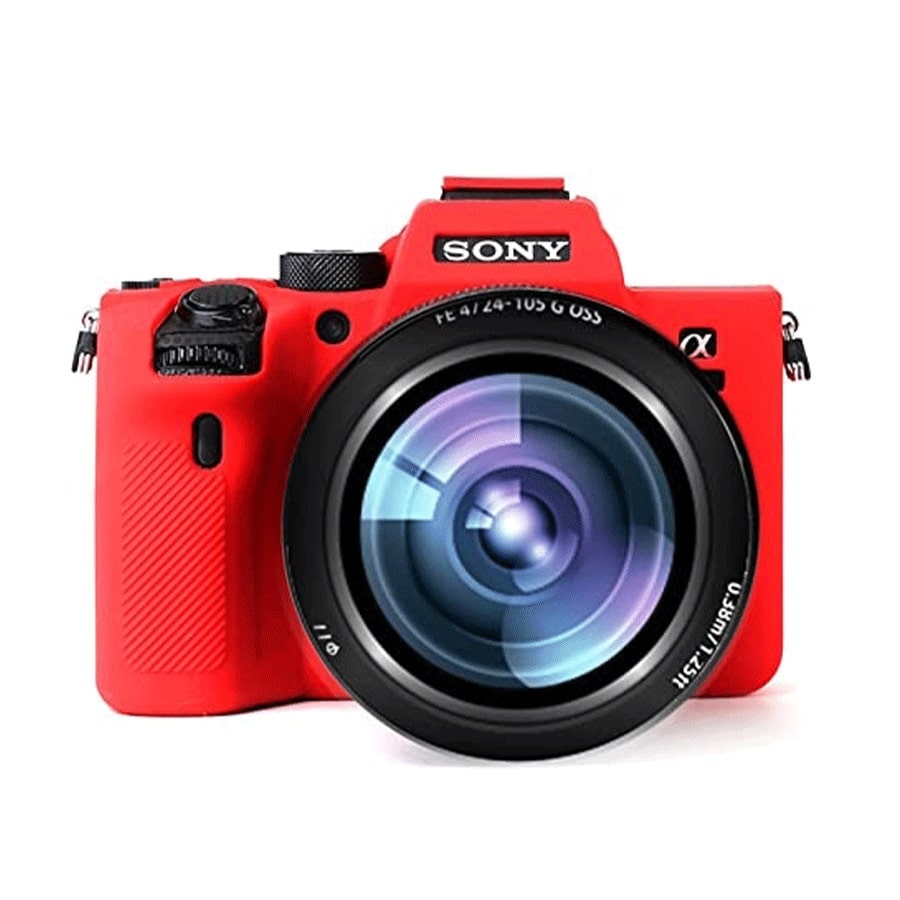 کاور سیلیکونی سونی Silicon cover of Sony camera A9MII/A7RIV رنگ قرمز