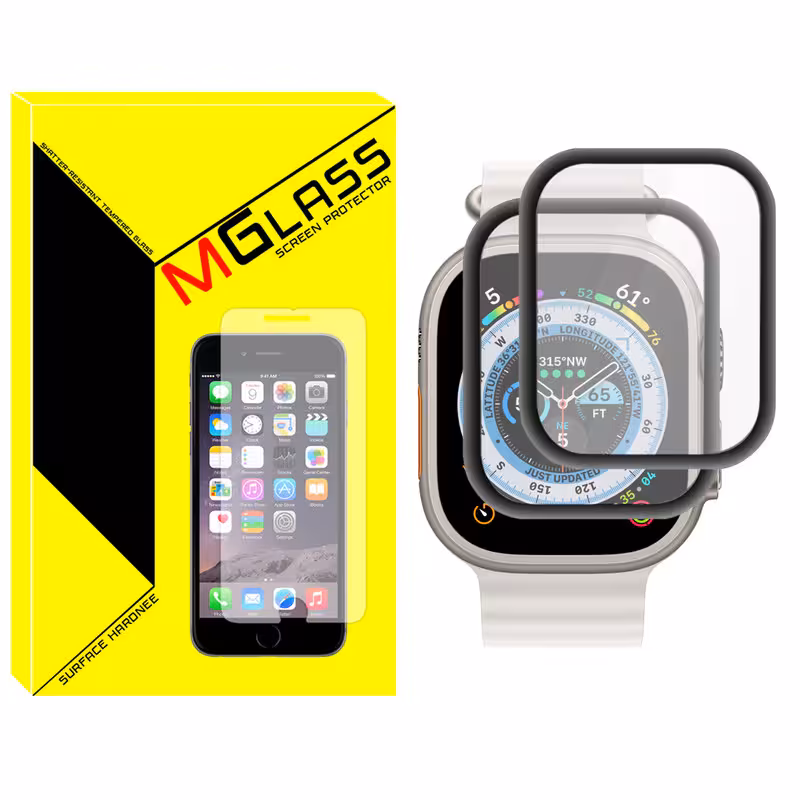 محافظ صفحه نمایش نانو ام‌گلس مدل NMG مناسب برای ساعت هوشمند هاینو تکو T92 Ultra Max بسته دو عددی | کالا برتری