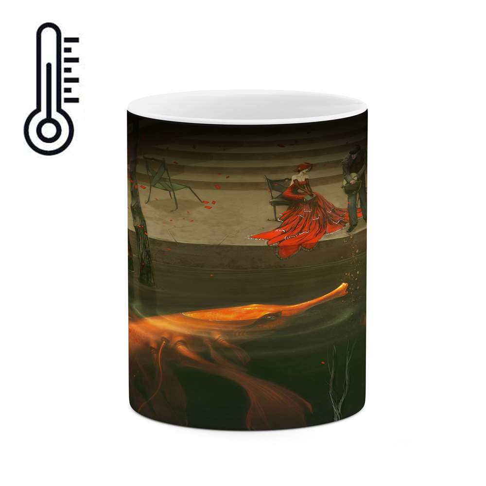 ماگ حرارتی کاکتی طرح نقاشی مدل mgh13763