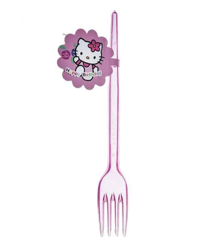 چنگال یکبار مصرف مدل Kitty بسته 20 عددی