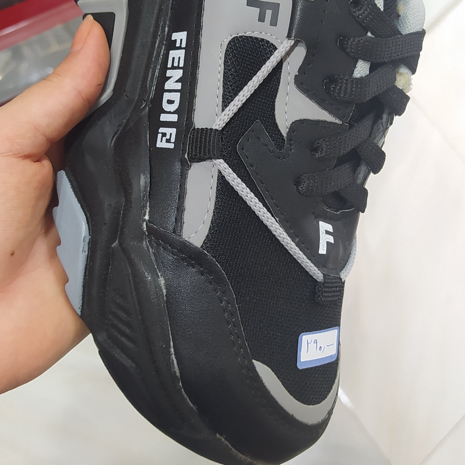 کفش کتونی طوسی مشکی