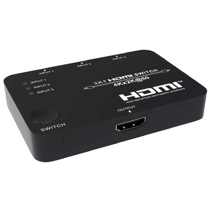 ارسال فوری   ضمانت اصالت کالا   سوئیچ 3 پورت HDMI 2.0 با ریموت کنترل فرانت FN-S231
