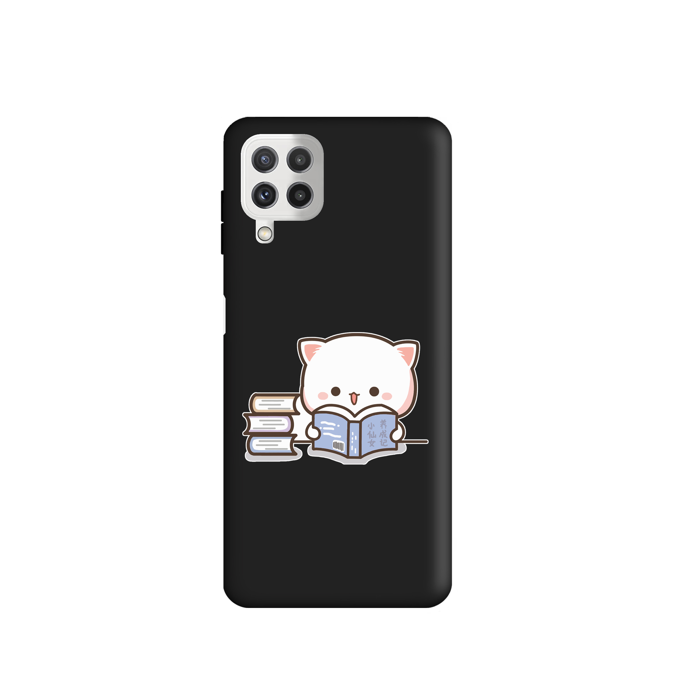 کاورطرح گربه وکتاب کد u5393 مناسب برای گوشی موبایل سامسونگ Galaxy M32