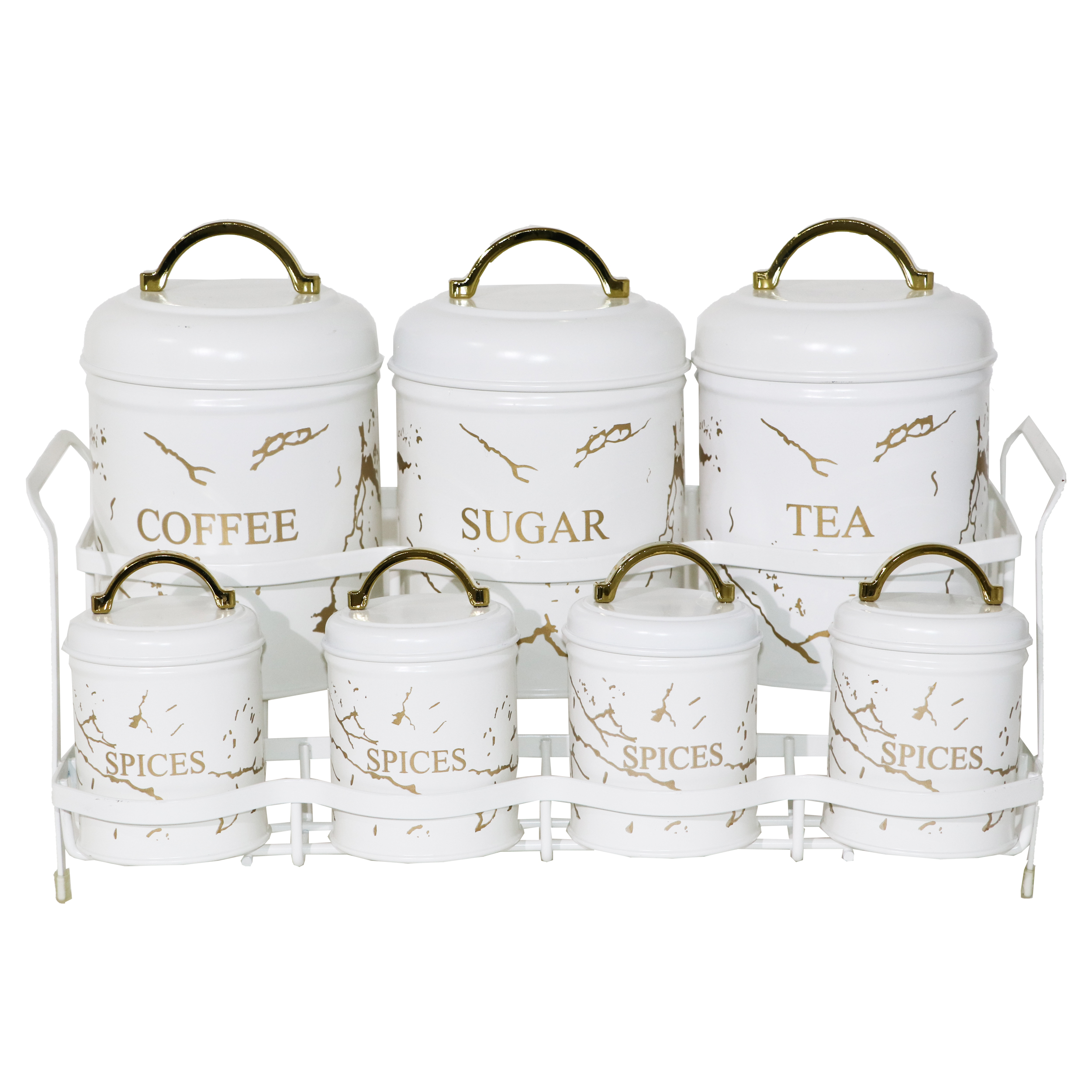   ست جای ادویه 8 پارچه بی.وی.کی مدل Marble کد 815596